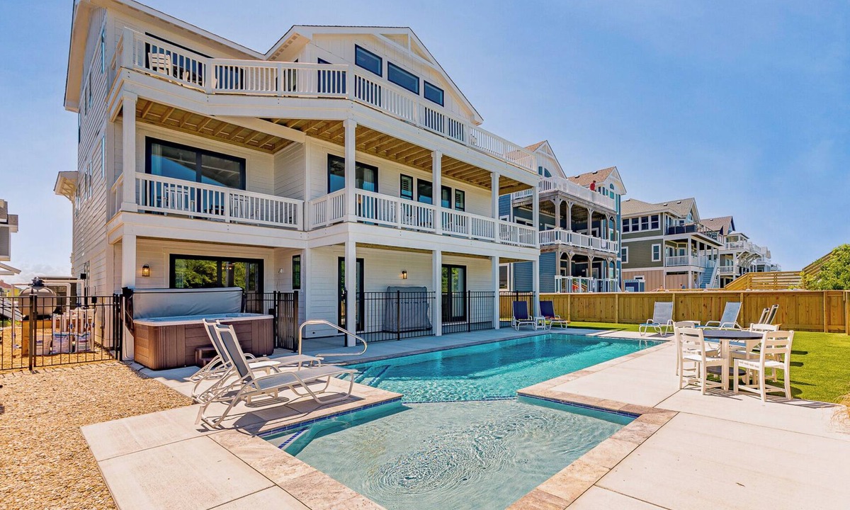 Ocean Sands House | Aftermath - Corolla, Ocean Sands, Oceanfront Luxury, Pool, Hot Tub, Elevator, Rec Room