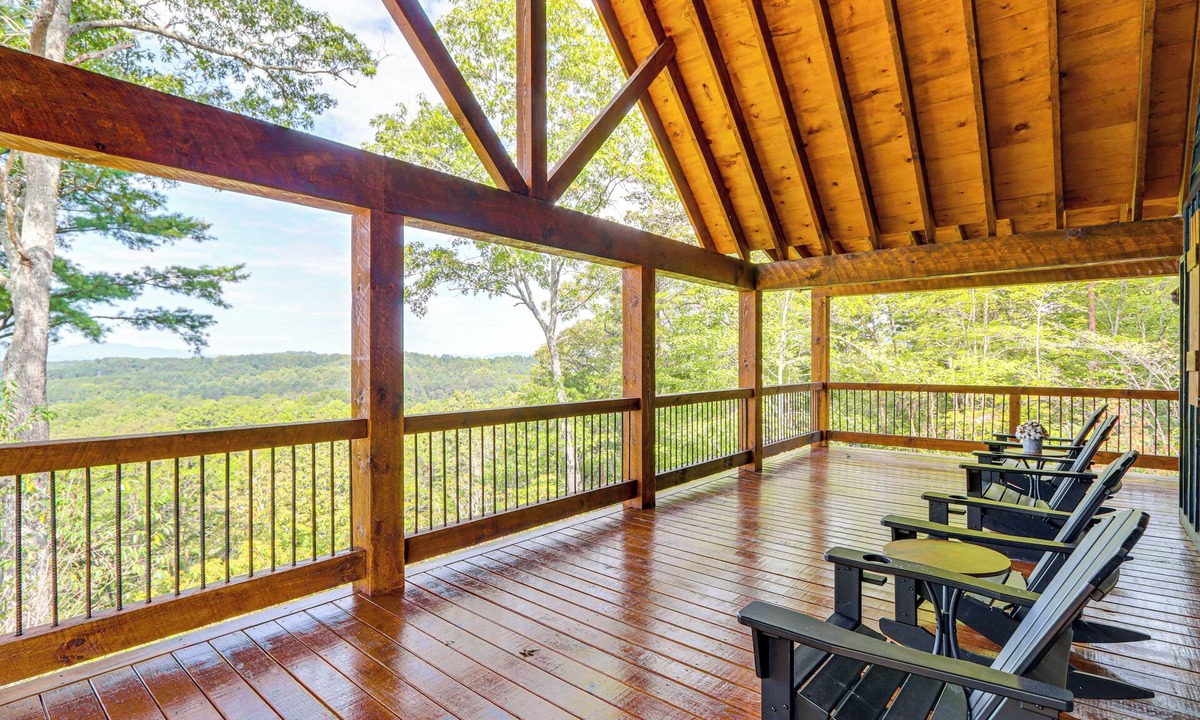 Mineral Bluff Cabin | Deck, Panoramic Views: Serene Mineral Bluff Cabin!