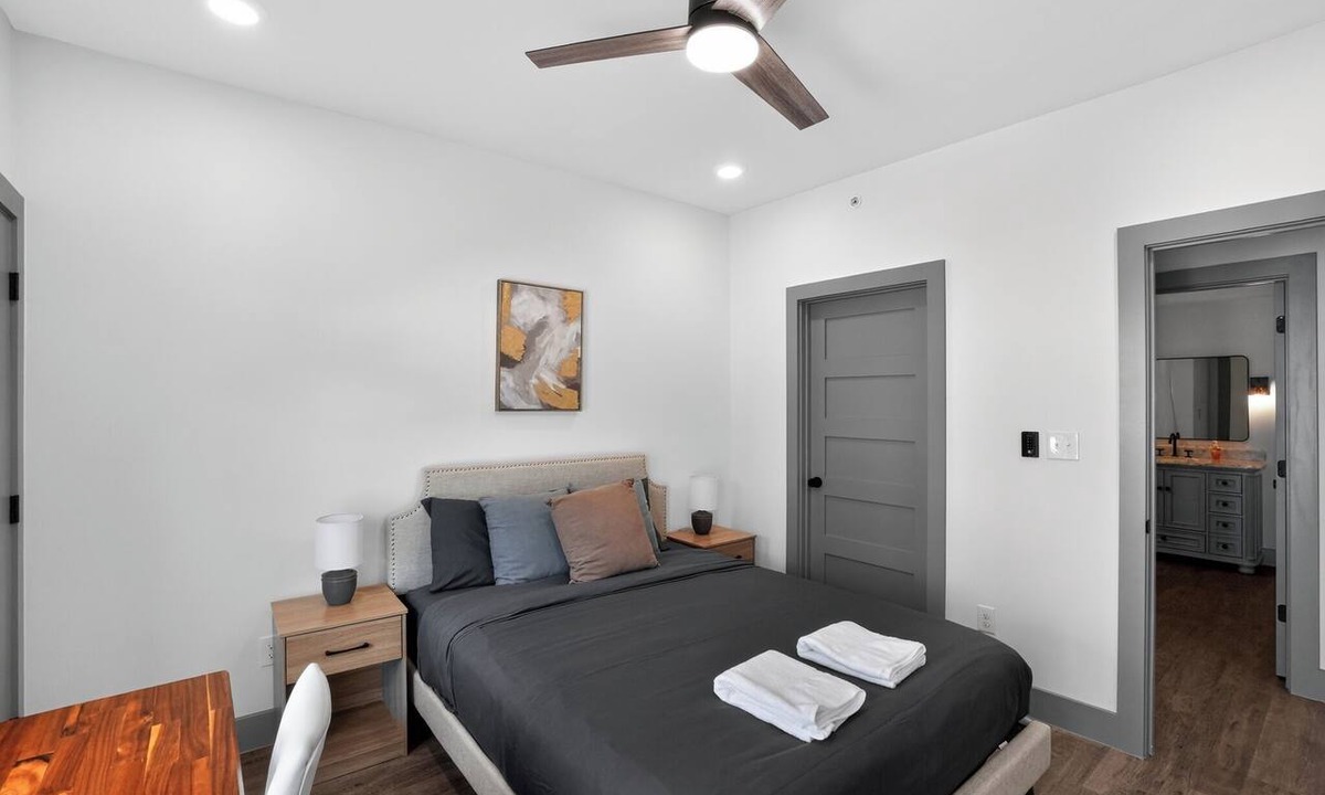 Parker Lane Apartment | Elegant 1-bedroom with upscale interior details.