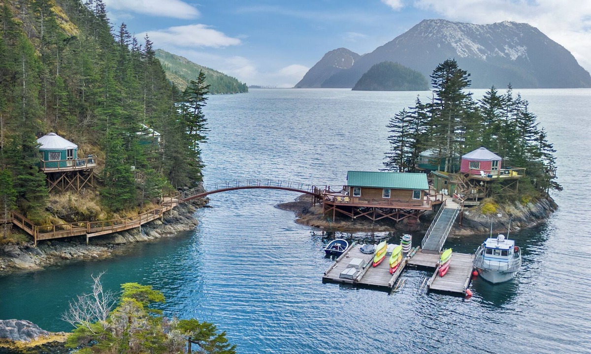 Seward Cabin | Glamping Yurt Resort on Private Island near Kenai Fjords NP. Kayak, SUP, fish!