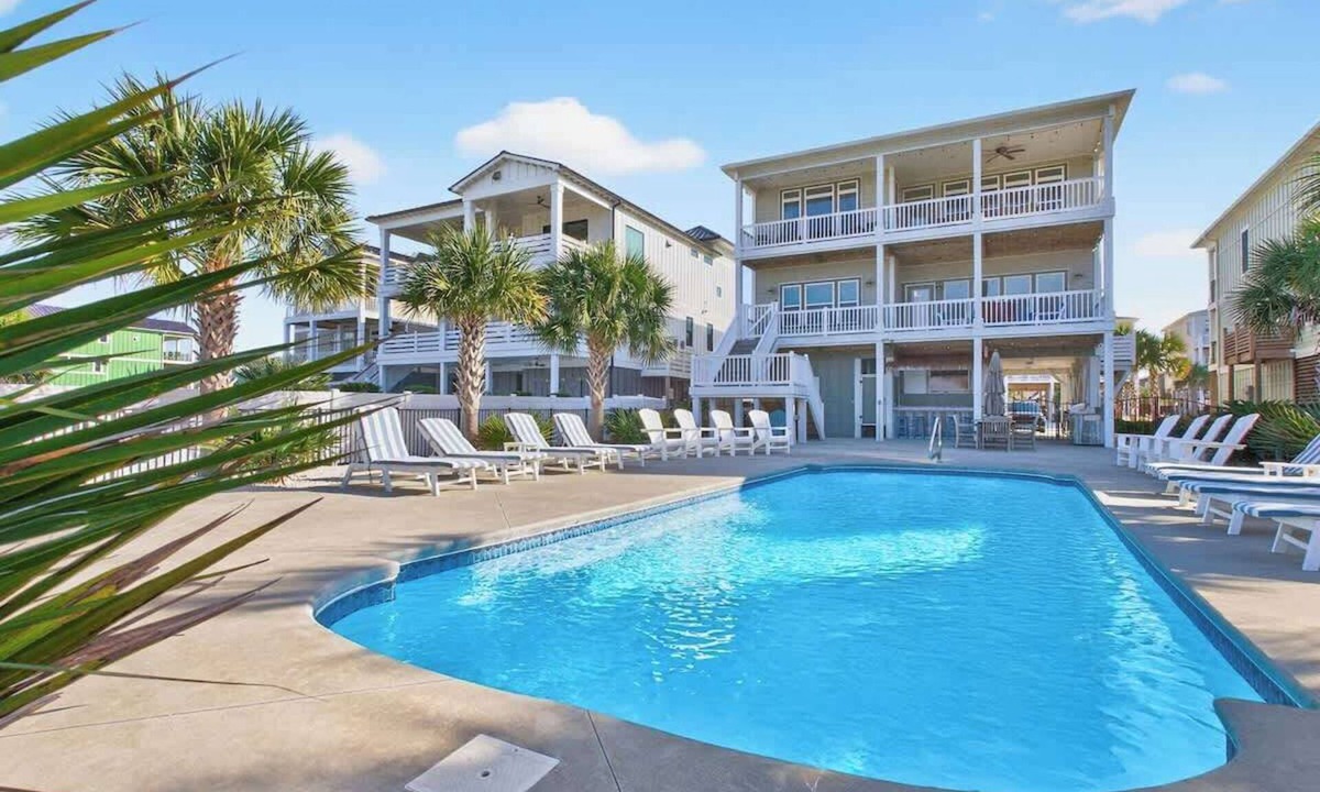 Ocean Isle Beach House | Isle Be Back by Brunswick Vacation Rentals: Oceanfront, Pool, Elevator & Views!