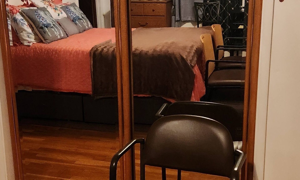 Kent Bed & Breakfast | Large Master Bedroom-320sq.ft. Queen Bed-55" TV "Private Bathroom Connected"