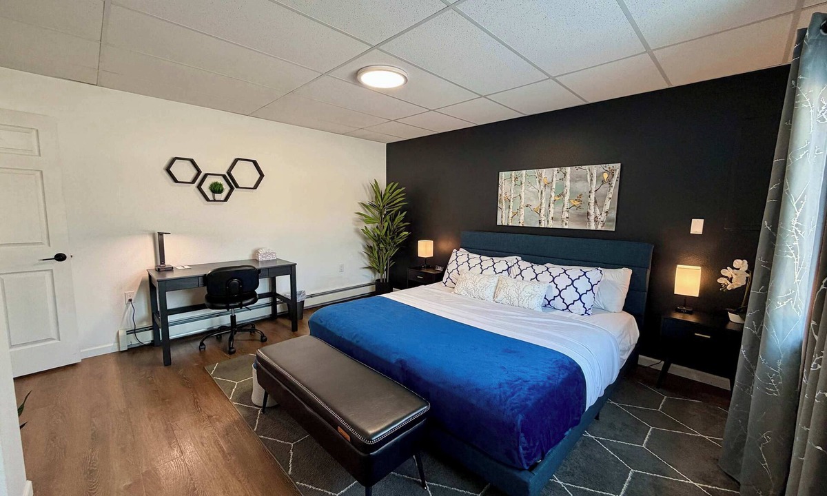 College Apartment | Modern Ground-Level Suite | King Bed, Near Airport