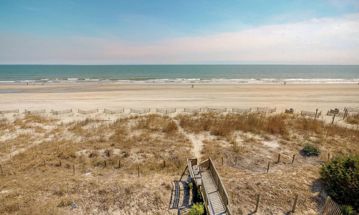Surfside Beach Condo | Oceanfront ocean view condo with private W/D & central AC - walk to everything