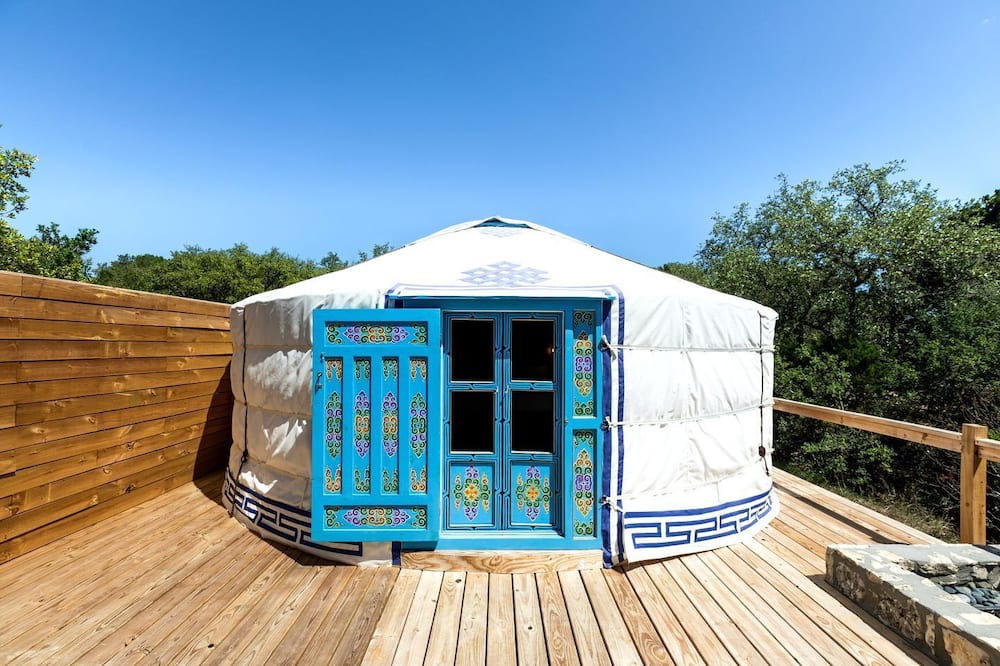 Dripping Springs Cabin | Peaceful Couples Yurt with Hot Tub in Dripping Springs, Texas