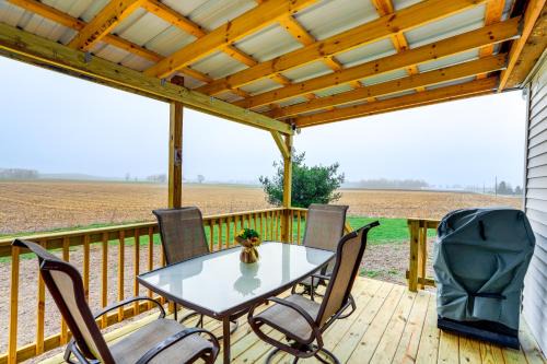 New Haven  Huron County House | Peaceful Shiloh Home w/Deck & Fishing Pond Access