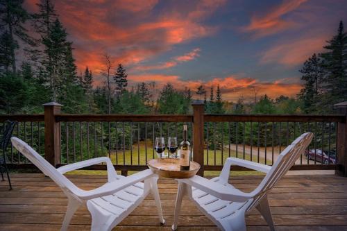 Rumford Center Ski Chalet | Private Chalet with Fireplace Hottub and Game Room