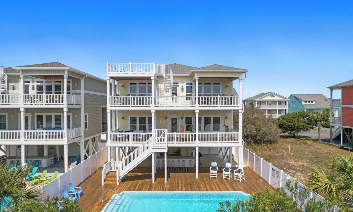 Holden Beach House | Shore Thing is a 7 bedroom, 5.5 bathroom home w/private pool & elevator