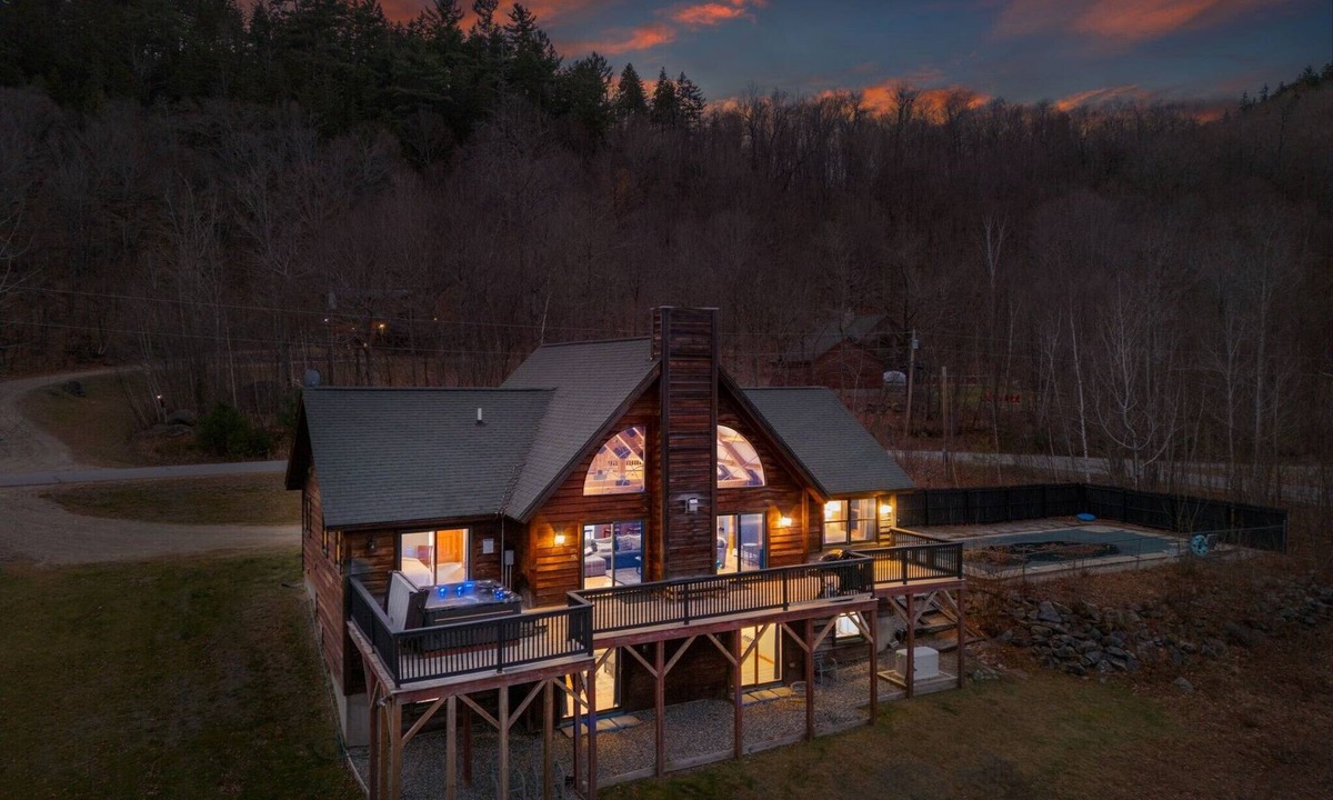 Sunday River Area Cabin | Spacious Retreat, Hot Tub, Arcade, Outdoor Pool!