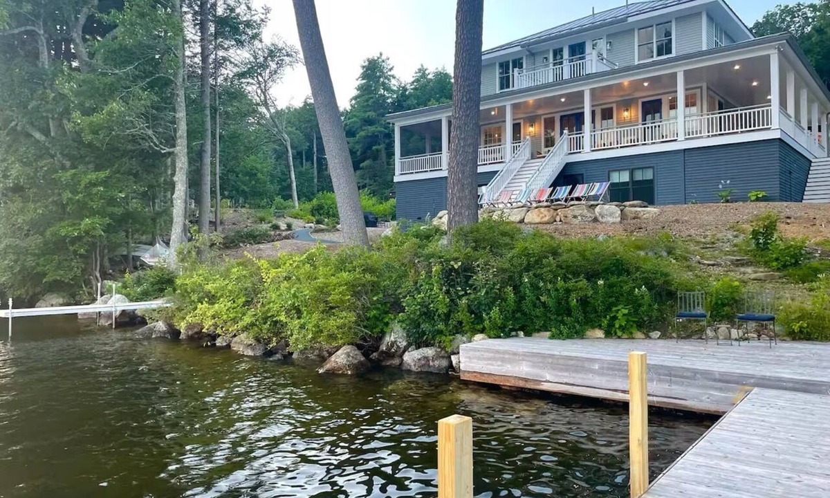 Mount Sunapee House | SUNAPEE LAKEFRONT! New 6-Bedroom Lake House, deepwater dock 180 ft. of shoreline