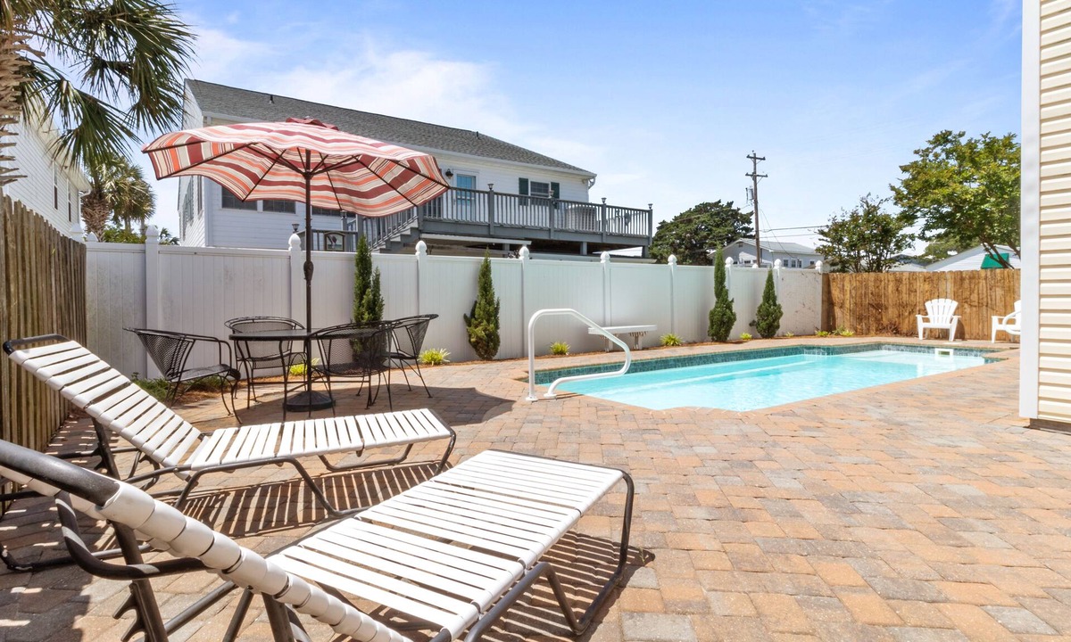 Cherry Grove Beach House | The Cotton Patch in Cherry Grove: Walking Distance to Beach! Private Pool!