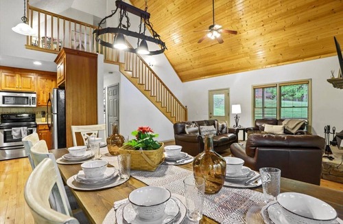 Dahlonega House | 3 miles to downtown! Renovated Luxury Cabin - wine cellar, firepit, theater room