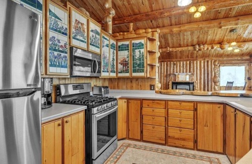 Harding-Birch Lakes Cabin | 6810 Orchid Dr, Salcha, AK - Log Cabin with Mountain Views, Sauna Included