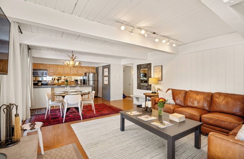 Aspen Condo | Aspen Mountain Views, Bright Corner 2BR, Pool, Hot Tub, 7-Min Walk to Gondola