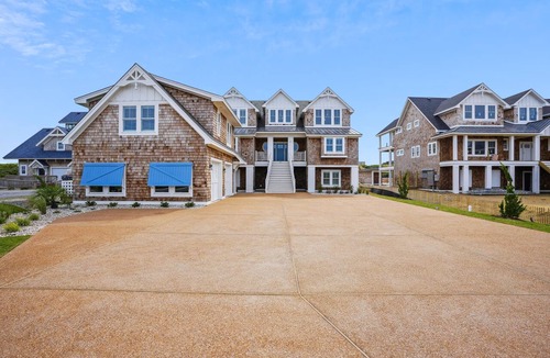 Pine Island House | Austin - New Construction Oceanfront 11BR with Elevator, Fire Pit, Pool, Fitness Room and More!