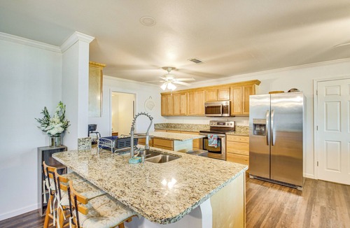 Florida Panhandle House | Bayfront Home in Pace w/Dock & Hot Tub, Near Ramp