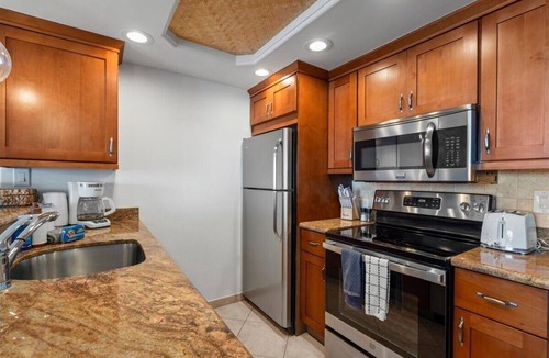 Historic Lahaina Front Street Condo | Beachfront Lahaina Shores 203 | Direct Oceanfront Studio