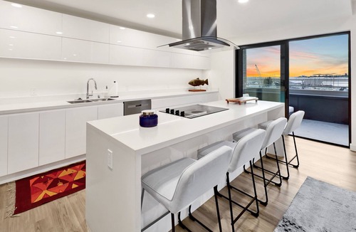 Central Business District Condo | Bellingham Waterfront Penthouse Wrap Balcony, Near WWU & DT, WF District Luxe