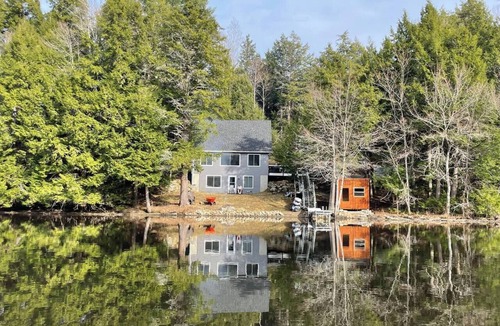 Belgrade Cabin | Big Pines Cabin- Belgrade Lakes Waterfront Retreat with Private Dock