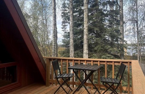 Big Lake Cabin | Charming Rustic Cabin Retreat with Lake Views & Private Deck Near Big Lake Adventures in Wasilla, Alaska