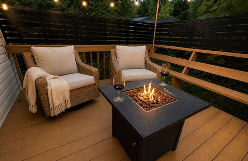 Leicester Cottage | Couples King Bed Cottage with Fire Pit & Swing, Near Asheville & Biltmore in WNC
