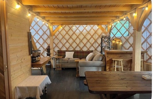 Haines Cabin | Cozy yurt in the forest-Pet-Friendly. Private In-Town Convenience