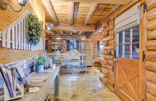 Wimberley Cabin | Creek House — 2BR Log Cabin + Private Cypress Creek | On Wimberley Square