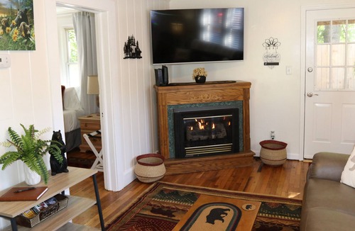 Candler Cottage | Duplex Cottage w/Fireplace & Firepit. 10 mi to Downtown Asheville.
