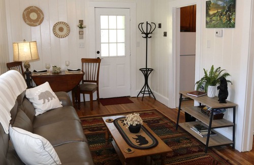 Candler Cottage | Duplex Cottage w/Fireplace & Firepit. 10 mi to Downtown Asheville.