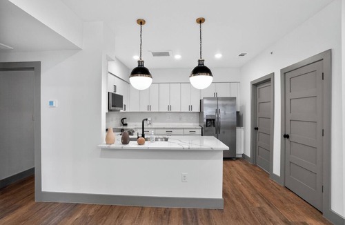 Parker Lane Apartment | Elegant 1-bedroom with upscale interior details.