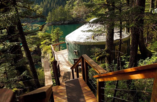 Seward Cabin | Glamping Yurt Resort on Private Island near Kenai Fjords NP. Kayak, SUP, fish!