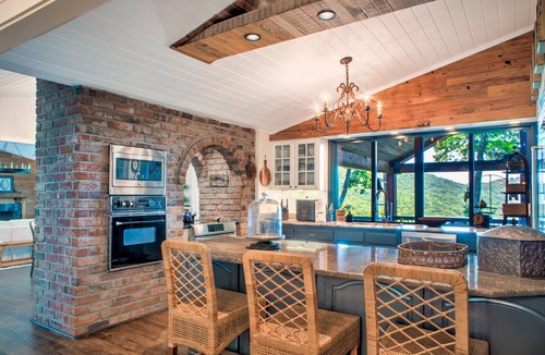Asheville House | Hillside Cottage | Asheville Mountain View Retreat with Outdoor Fireplace & Fire Pit