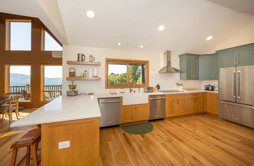 North Fork Township Cabin | Incredible Mtn Views - 106 Acres: Private Pool, Pickleball, Winter Ice Rink