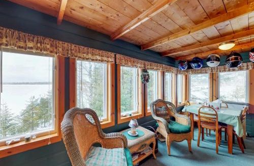 Greenville House | Lakefront cabin with private boat ramp, lake access, wrap-around porch, firepit