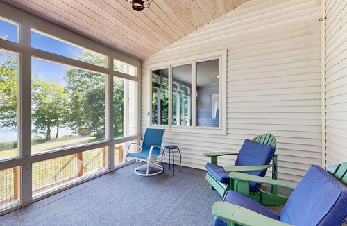 Union House | Lakefront home with large yard, screened porch & amazing views