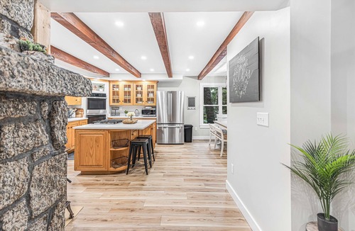Lucerne-in-Maine House | Lakefront, newly rebuilt, dog-friendly home with private beach, dock & firepit