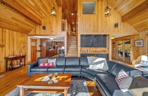 Harrison House | Long Lake Luxury - Lakefront, Hot Tub, Home Theater, Private Dock, Sleeps 15