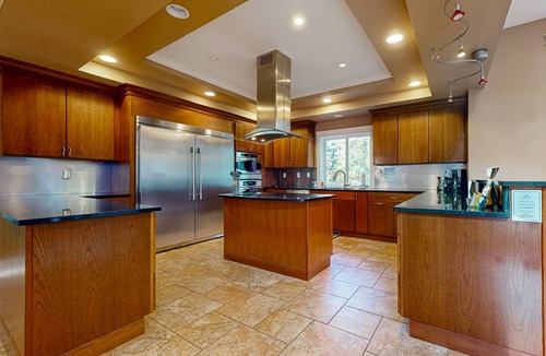 Sequim House | Luxurious tropical home with private hot tub atrium, theater & pond