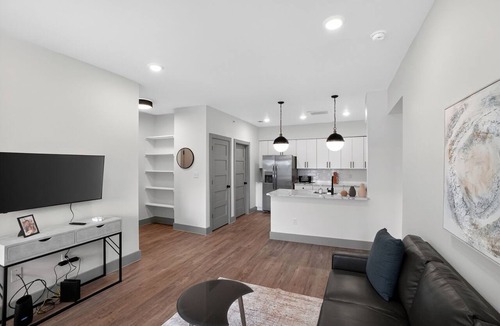 Parker Lane Apartment | Modern 1-bedroom with bright, open living spaces.
