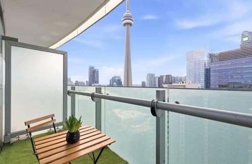 Toronto Entertainment District Apartment | Modern Studio CN Tower Area & Patio