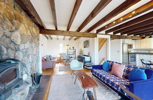 Thornton House | Mtn-view home with large deck, wood stove, firepit, grill, streaming, W/D, & AC