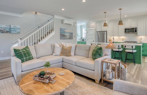 Seabrook House | NEW! 10 min. Walk to Town & Beach, PVT Hot Tub + Fenced Yard, Bikes, Fire-pit