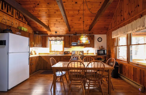 South Casco Cottage | New for 2026! Thomas Pond Cottage with Sandy Beach, Firepit & Lake Views