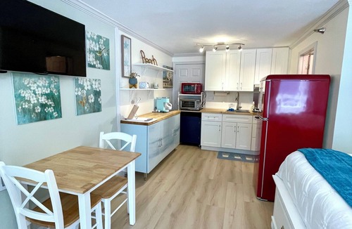 Ogunquit Condo | NEW! Peaceful Coastal Gem in Ogunquit! Easy walk to everything! Pool & backyard