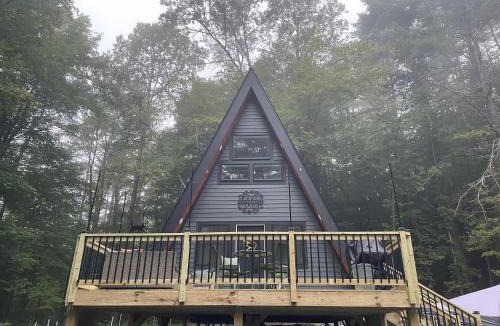 St. Johnsbury Center House | Newly Built A-Frame nestled in the woods