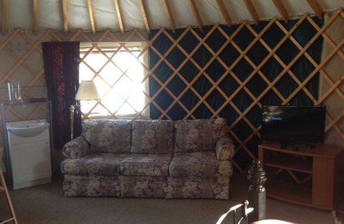 Talkeetna Apartment | Nomad Yurt, #4, Sauna, Family Gatherings, fire pits, walking distance to town