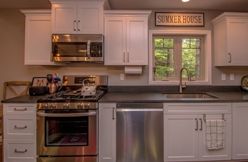 Bartlett House | ON THE RIVER: Built in 2018, ski & summer retreat w/game room, fireplace