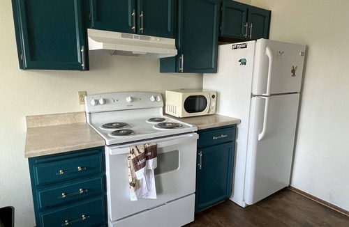 Russian Jack Park Condo | One bedroom top floor condo with Mountain View from bedroom and covered parking