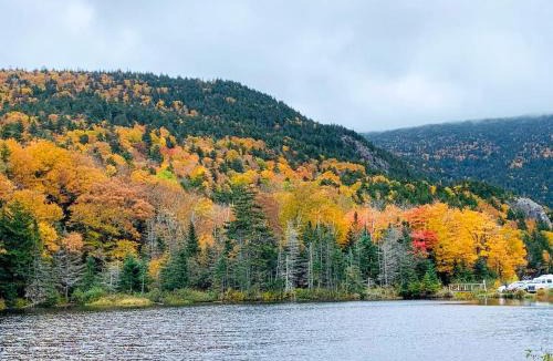Carroll Villa | OR Luxury yurt-like home in Bretton Woods with private beach firepit AC fishing and trails