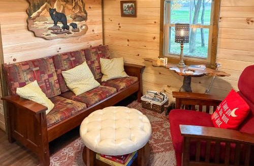 Martel House | Outdoor Oasis w/Fire Pit & Dock: Galion Log Cabin
